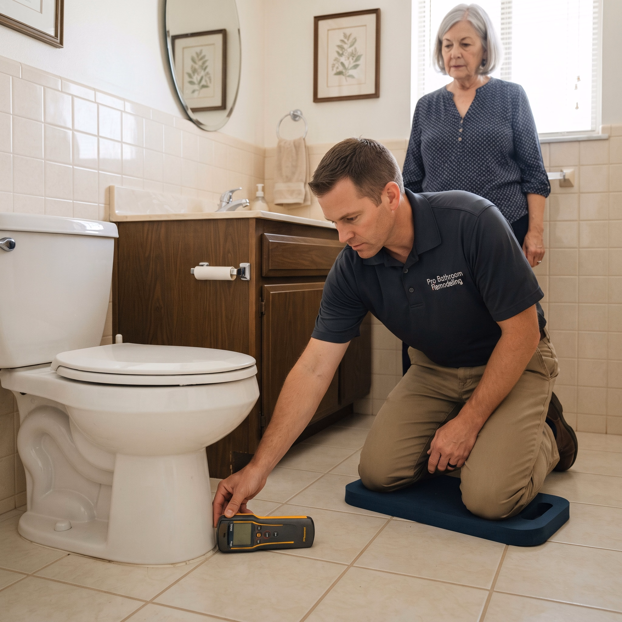 In-Home Consultation | San Bernardino Bathroom Project In-Home Consultation for a San Bernardino bathroom project.