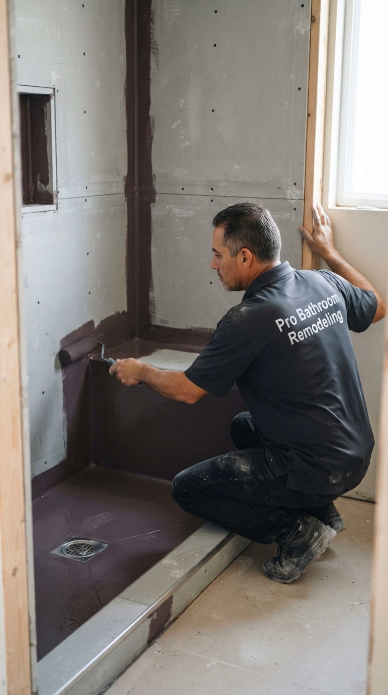 Waterproofing System Bathroom Remodel | San Bernardino Waterproofing System Bathroom Remodel in San Bernardino.