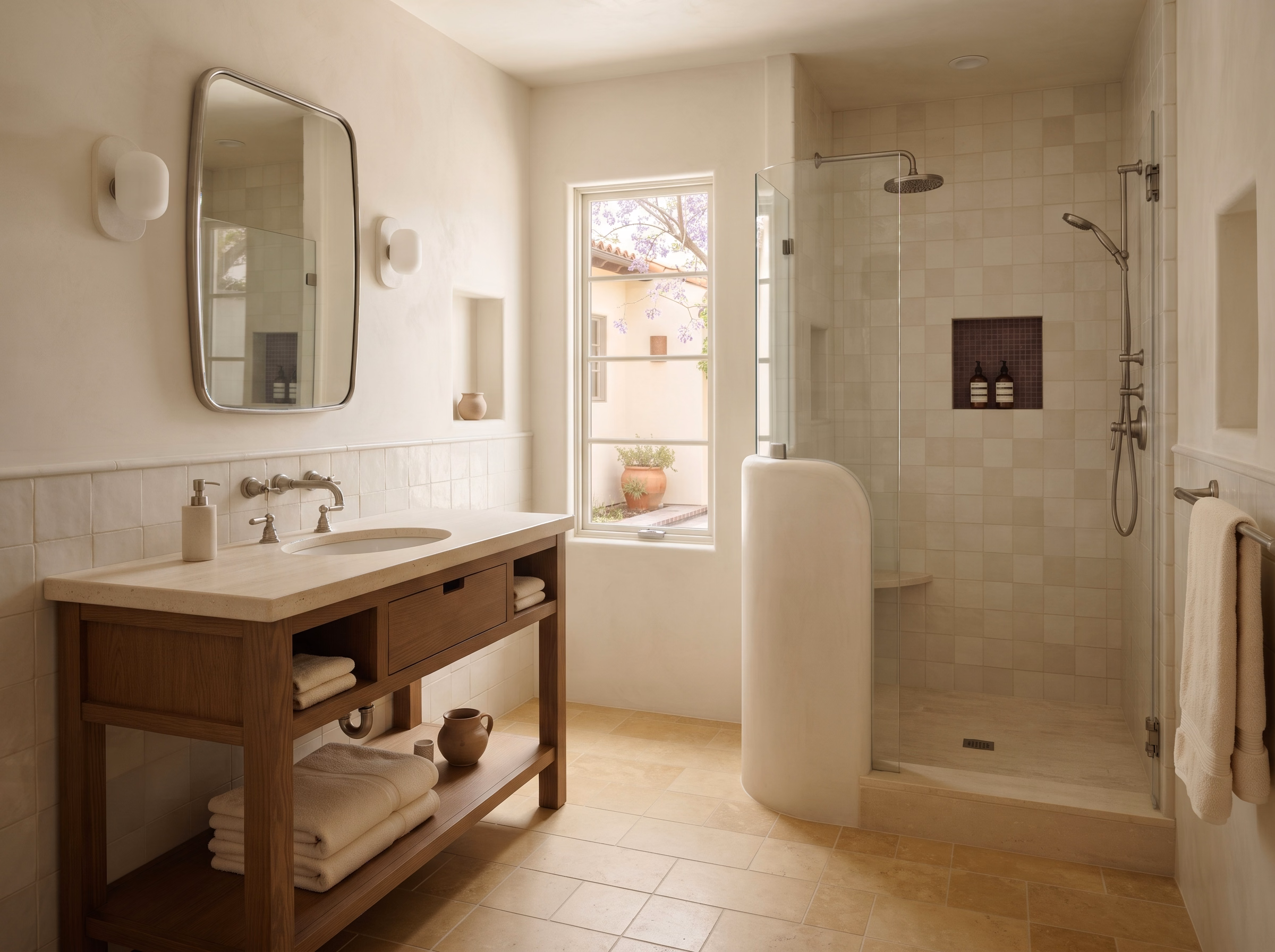 Mediterranean Bathroom in San Bernardino.