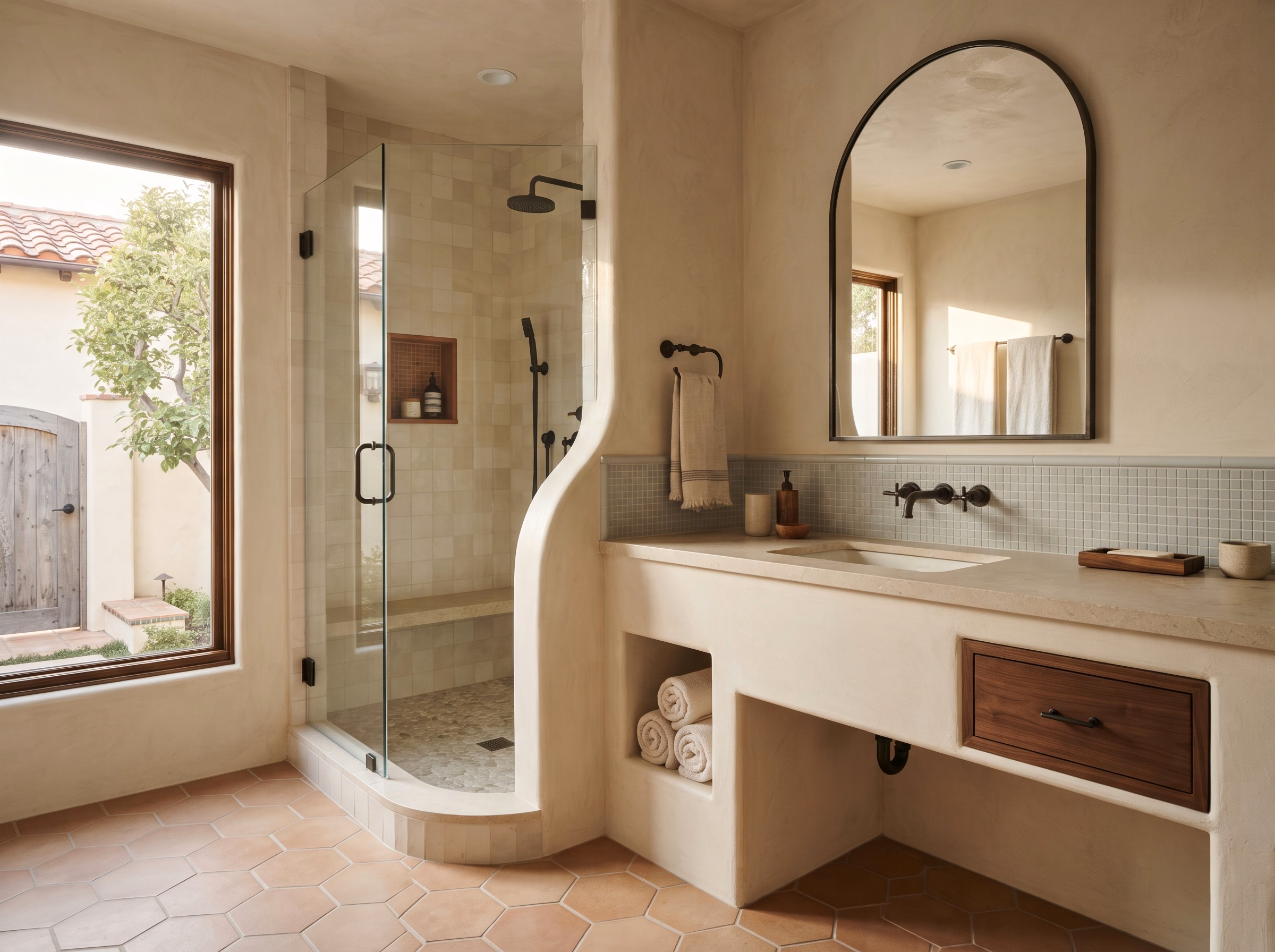 Mediterranean Bathroom Style Full Style 03 Mediterranean. in San Bernardino.