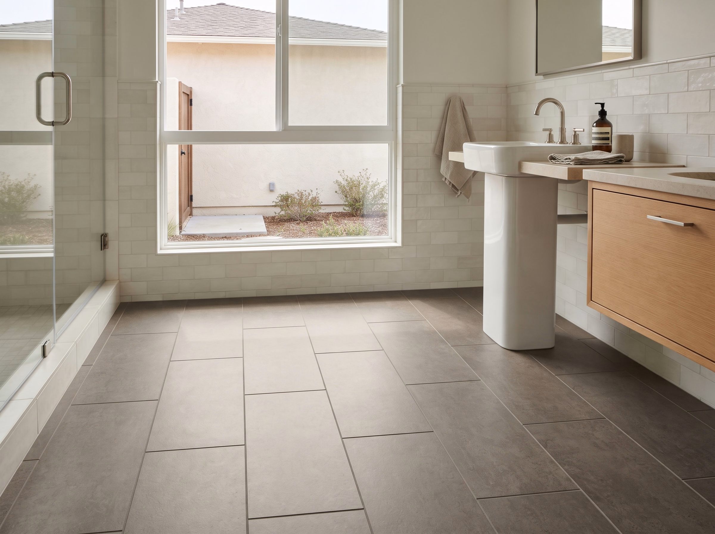 Bathroom Flooring for a San Bernardino County service area.