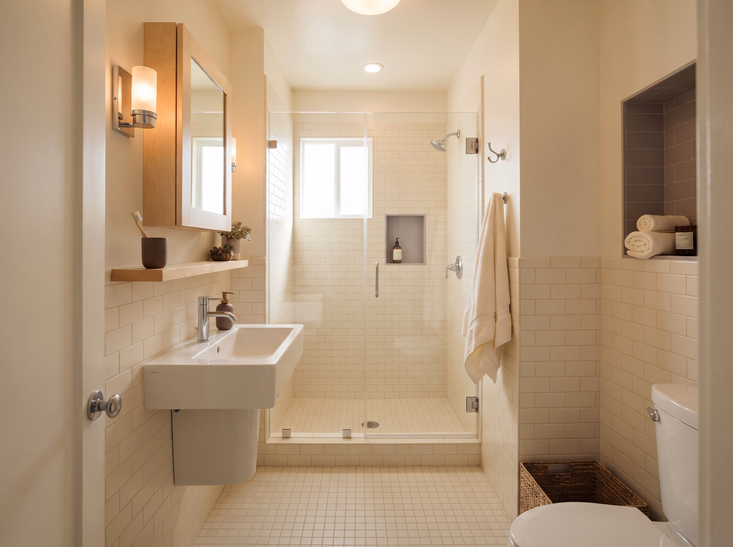 Small Bathroom Solution for a San Bernardino County service area.