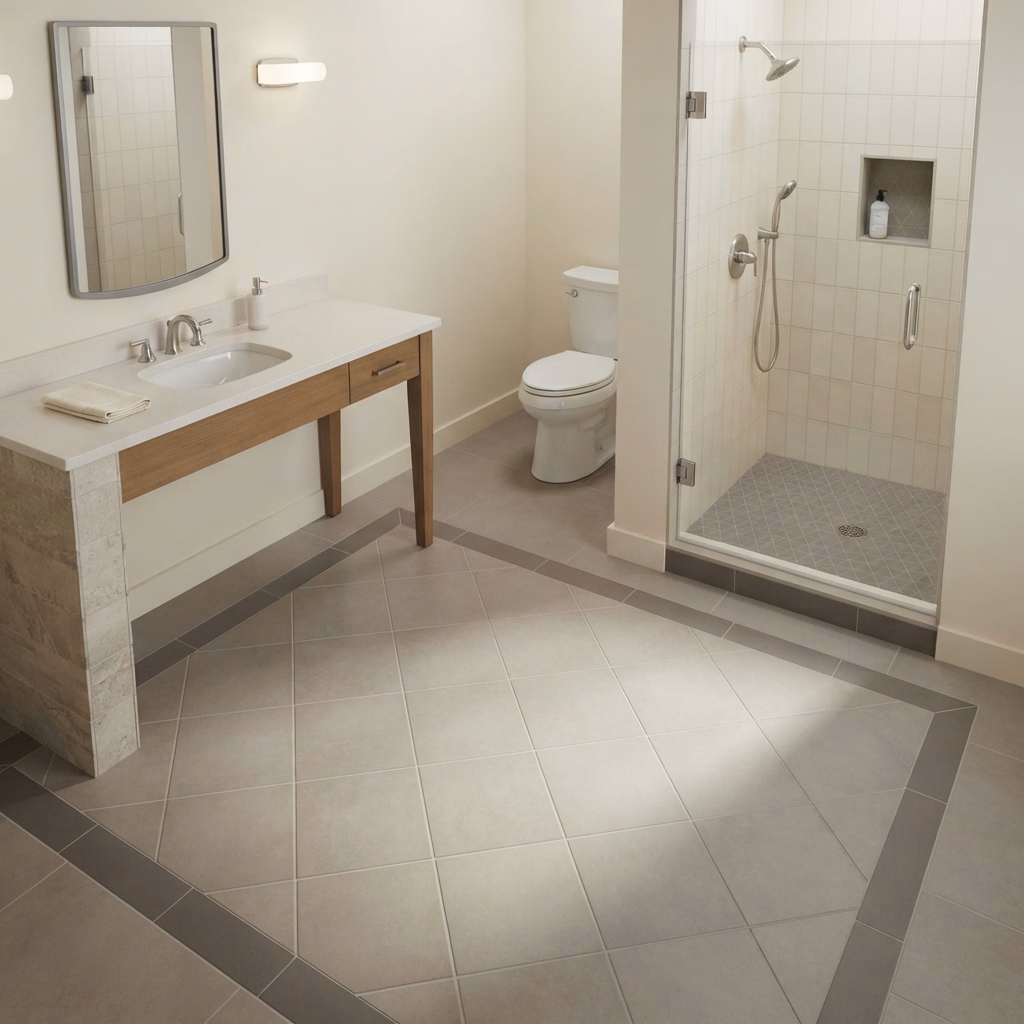 Bathroom Flooring Workmanship in San Bernardino.
