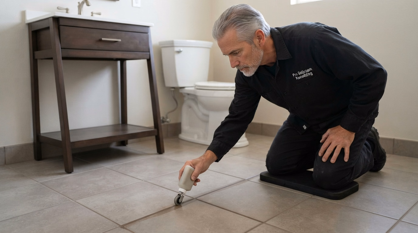 Slip Resistant Bathroom Floor in San Bernardino.