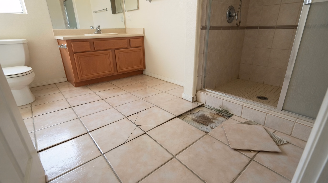 Waterproof Bathroom Flooring in San Bernardino.
