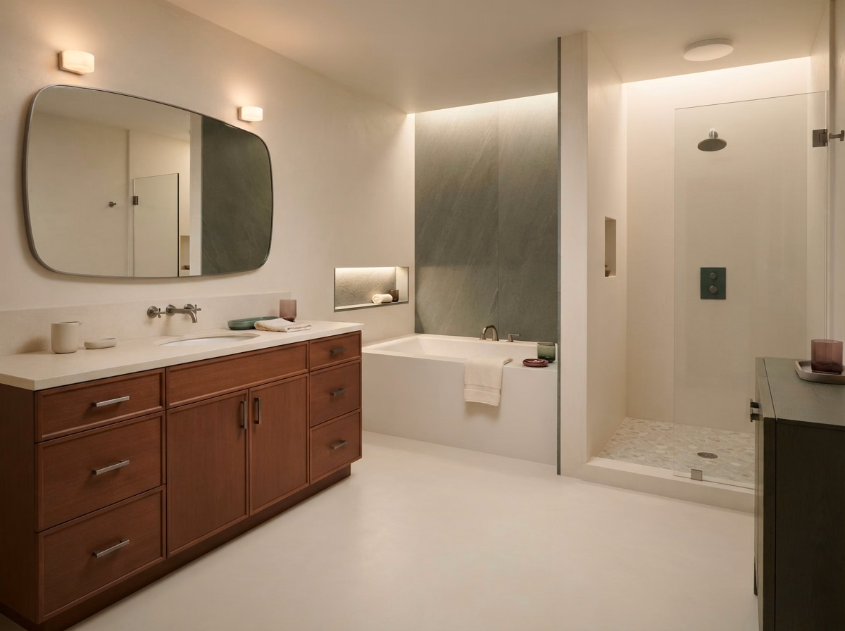 Luxury Spa Inspired Lighting in San Bernardino.