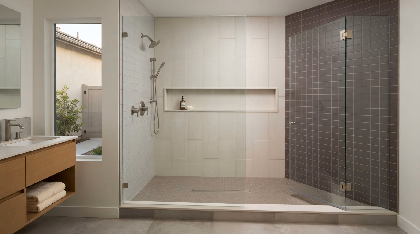 Colton Custom Tile Build for a San Bernardino shower project.