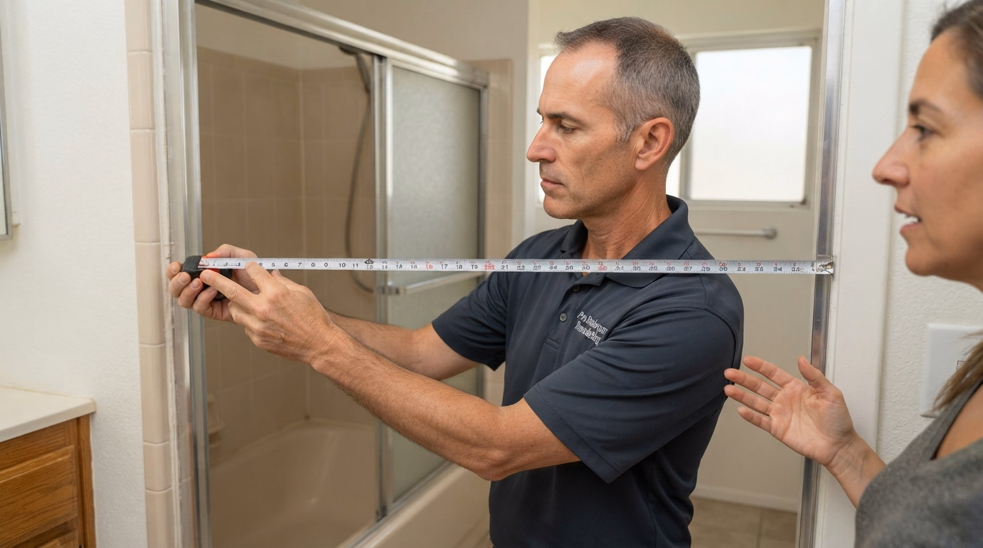 In Home Consultation for a San Bernardino shower project.
