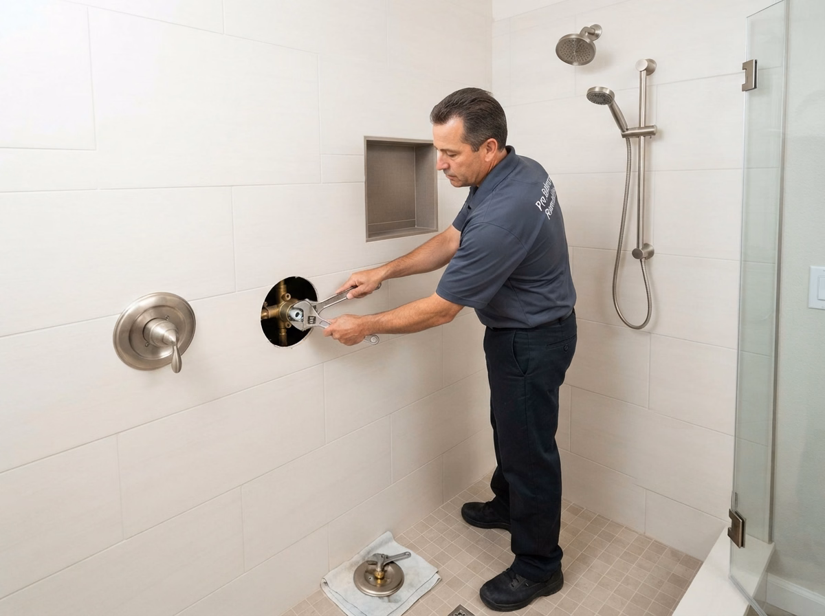 Plumbing and Fixture Upgrades for a San Bernardino shower project.