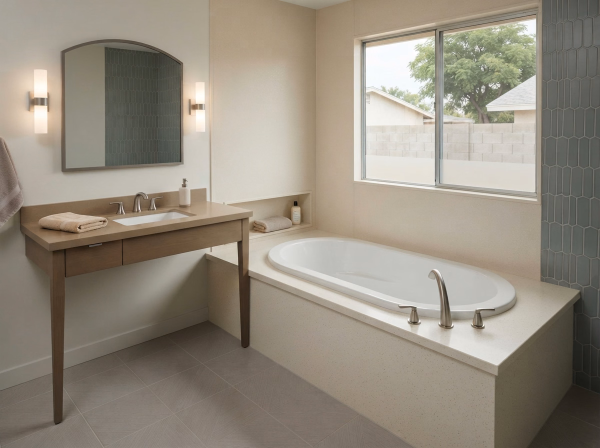 Family Bathtub Remodel Idea in San Bernardino.