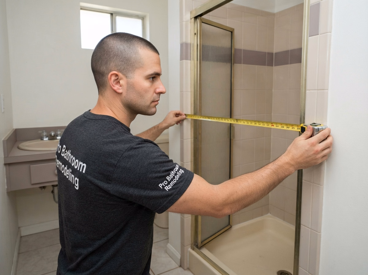 Measurements Planning for a San Bernardino bathtub conversion.