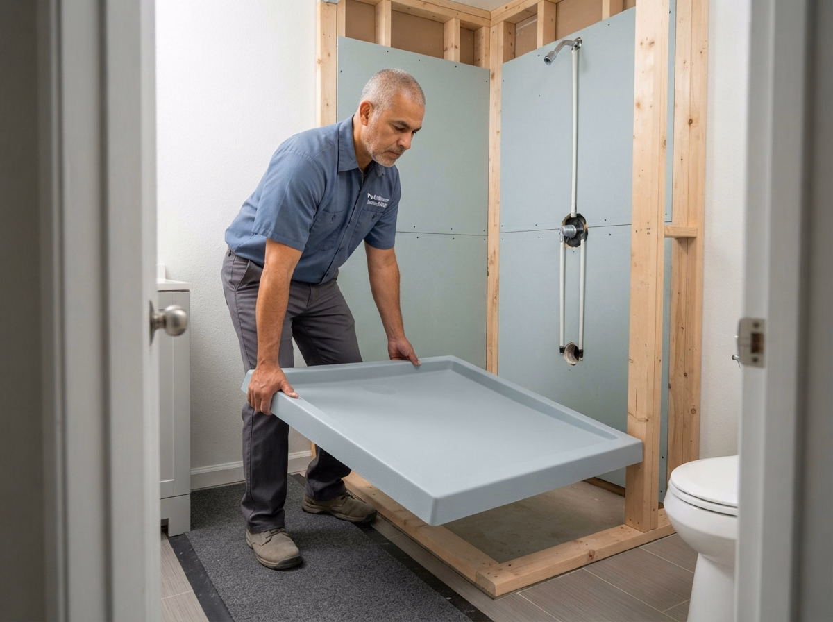 Plumbing Waterproofing for a San Bernardino compact bathroom.