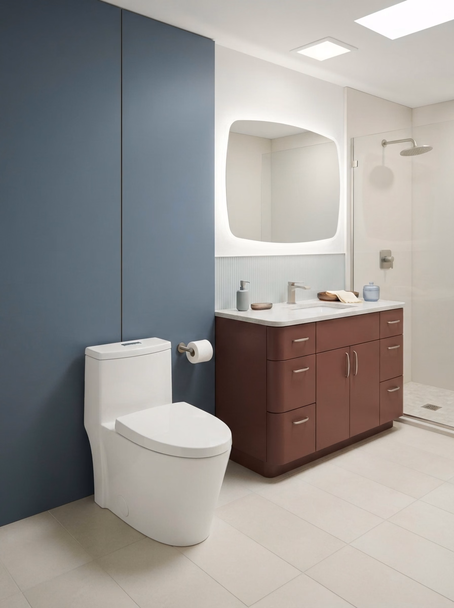 Modern One Piece Toilet in San Bernardino.