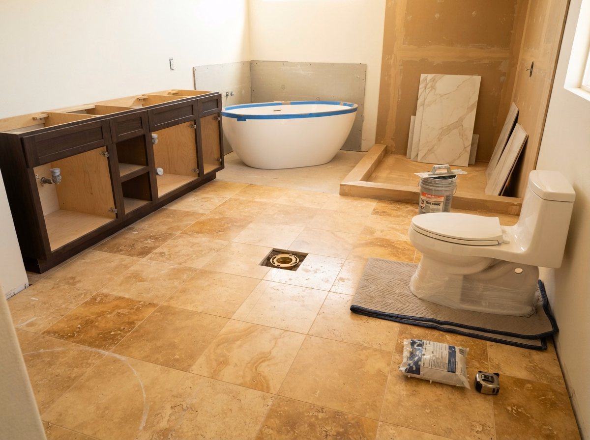 Toilet Installation Detail in San Bernardino.