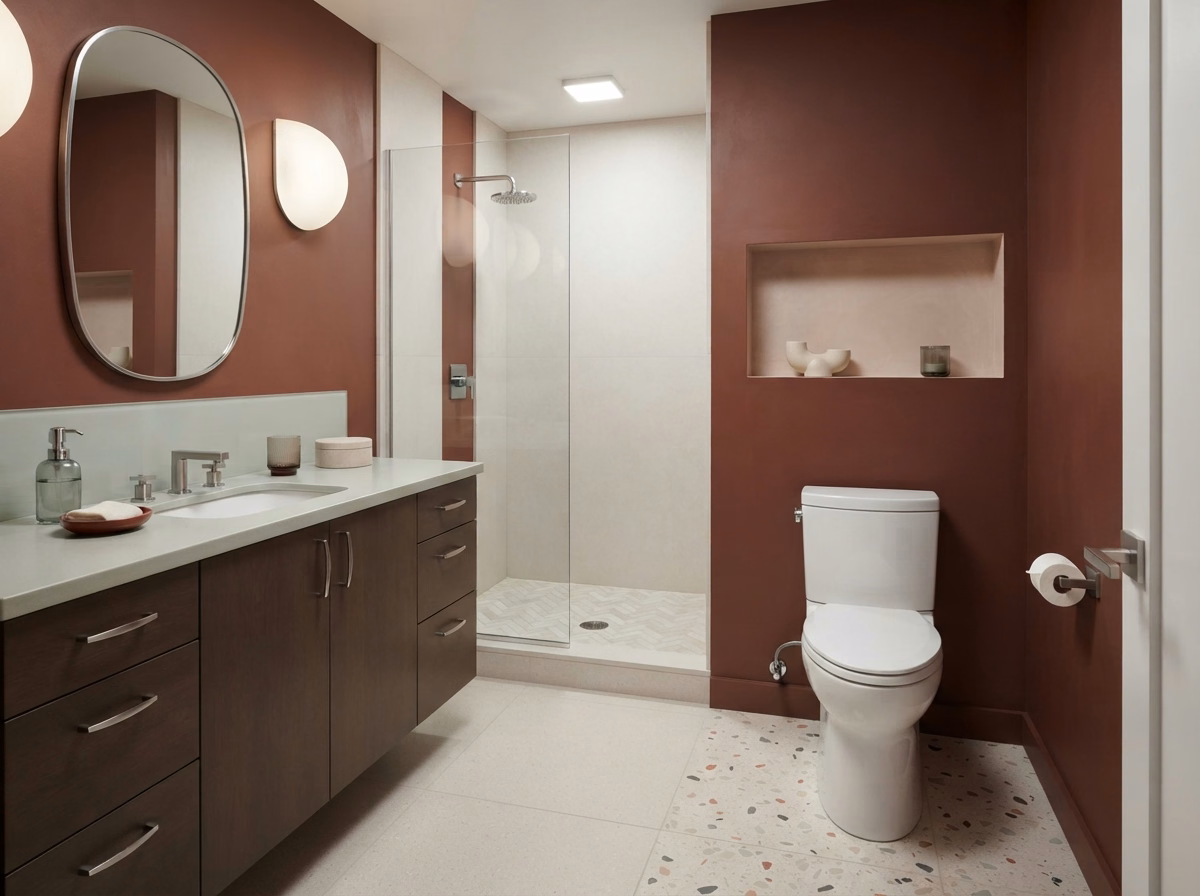 Toilet Installation During a Bathroom Remodel in San Bernardino.