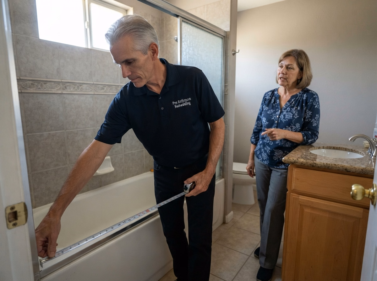 Consultation Measurement for a San Bernardino shower conversion.