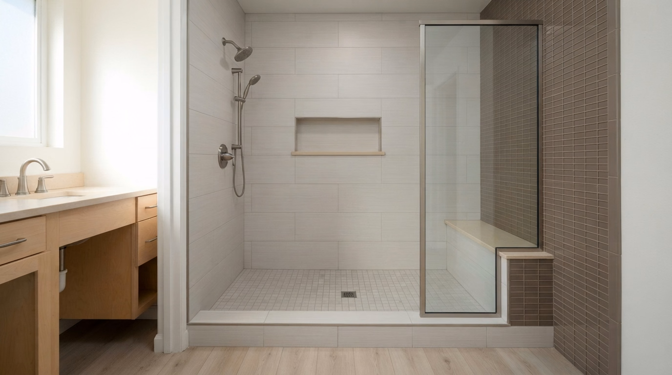 Custom Walk in Showers in San Bernardino.