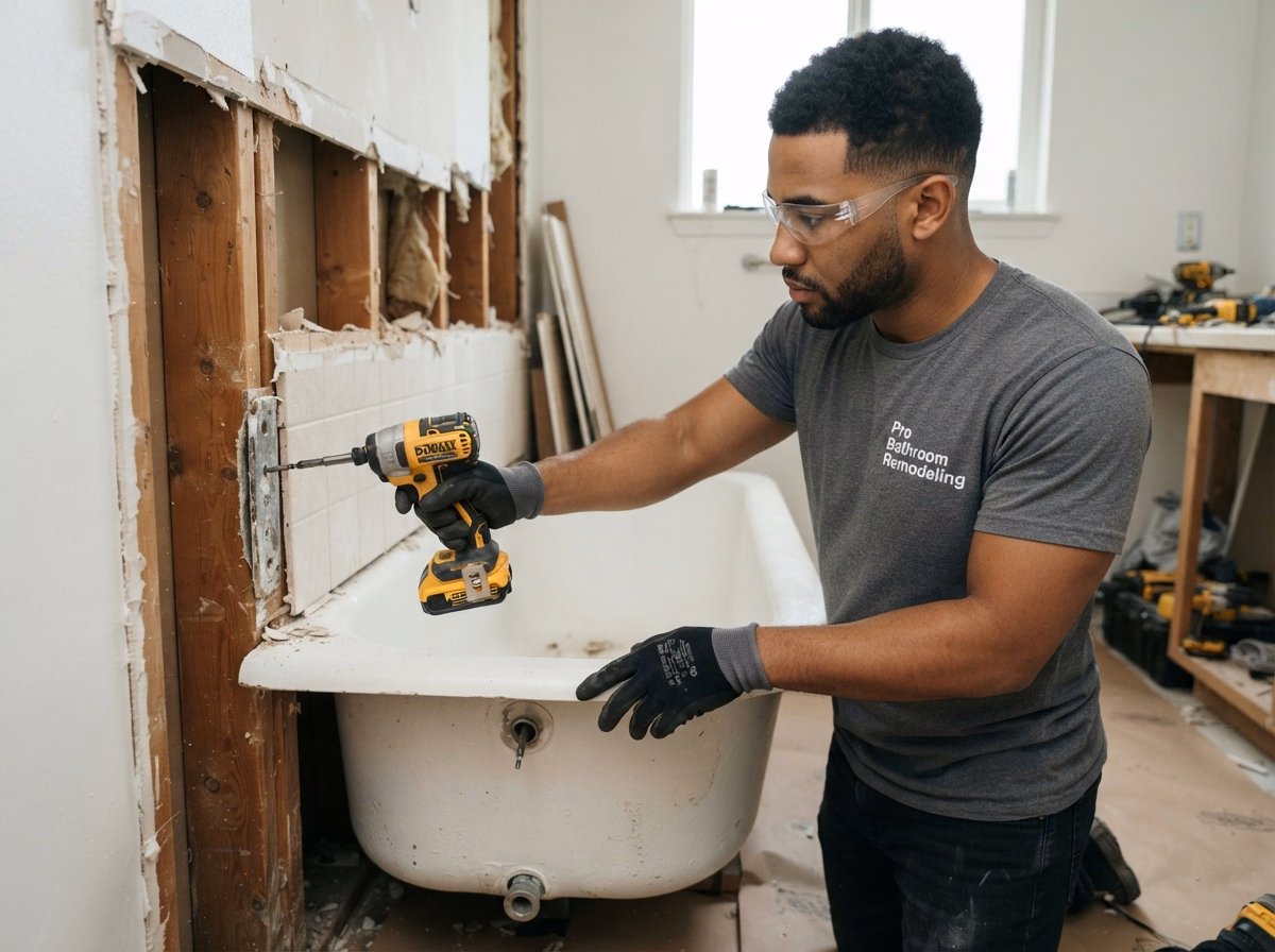 Removal of Existing Bathtub in San Bernardino.