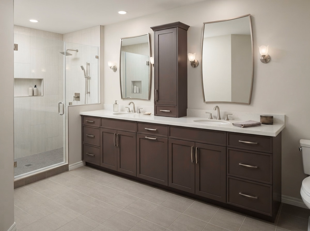 Double Vanity Master Design in San Bernardino.