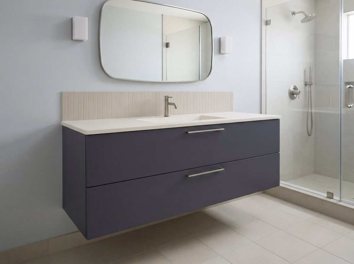 Floating Wall Mounted Vanity in San Bernardino.