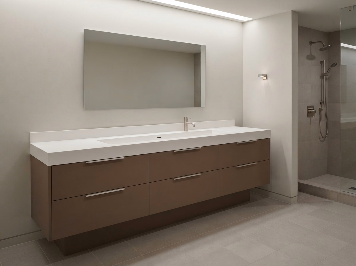 Modern Minimalist Vanity in San Bernardino.