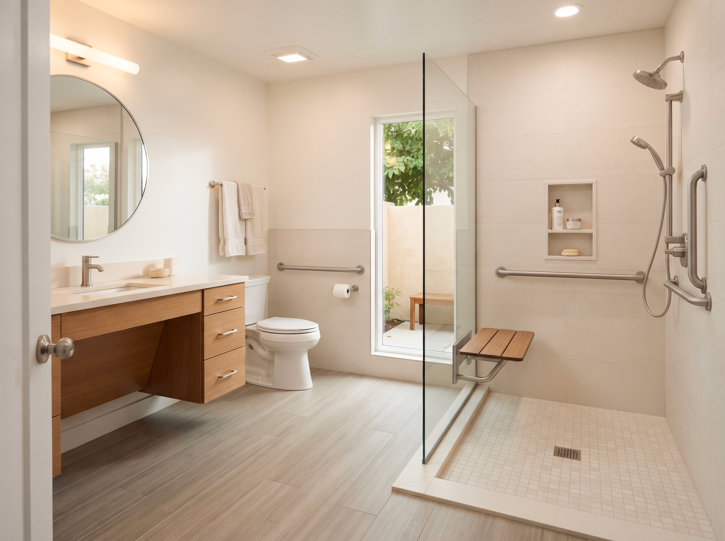 Accessible Bathroom Design in San Bernardino.