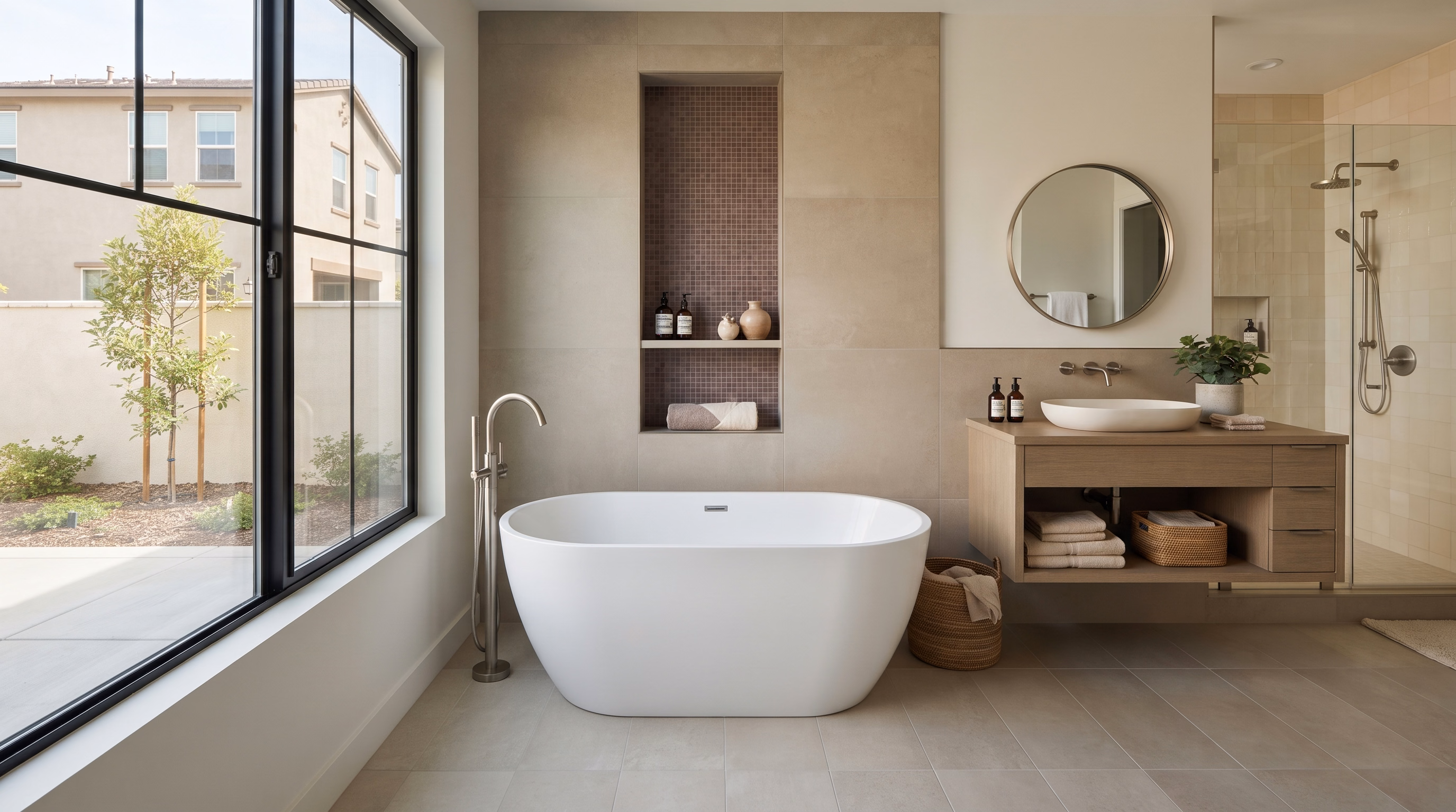 Ontario Soaking Tub Suite Detail in San Bernardino.